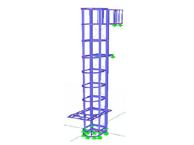Processamento estático-dinâmico de um elevador panorâmico planeado no Teatro Estadual de Mainz com estudo de viabilidade para um sistema de reforço de vidro