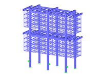 Modelo da estrutura de aço da Fondation Avicenne