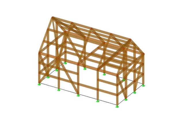 Modelo 000000 | Edifício de estrutura de madeira